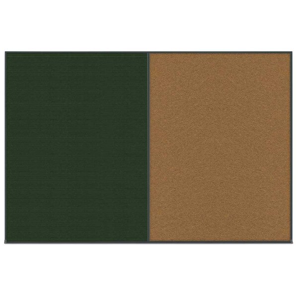 Enclosed Corkboard, 1 Door, 72"x36", 4" Fra, UV3404-BRONZE-PEARL